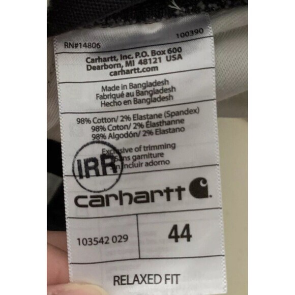 Carhartt Mens Shorts Size 44 IRR Gray Cargo Pockets Work Relaxed Fit A3 - Picture 5 of 5